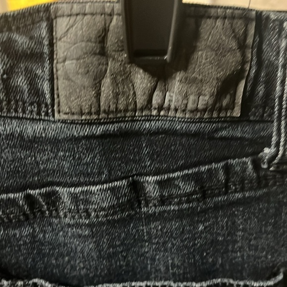 Men’s fried denim 36x30 black denim jeans slim style - Picture 6 of 9